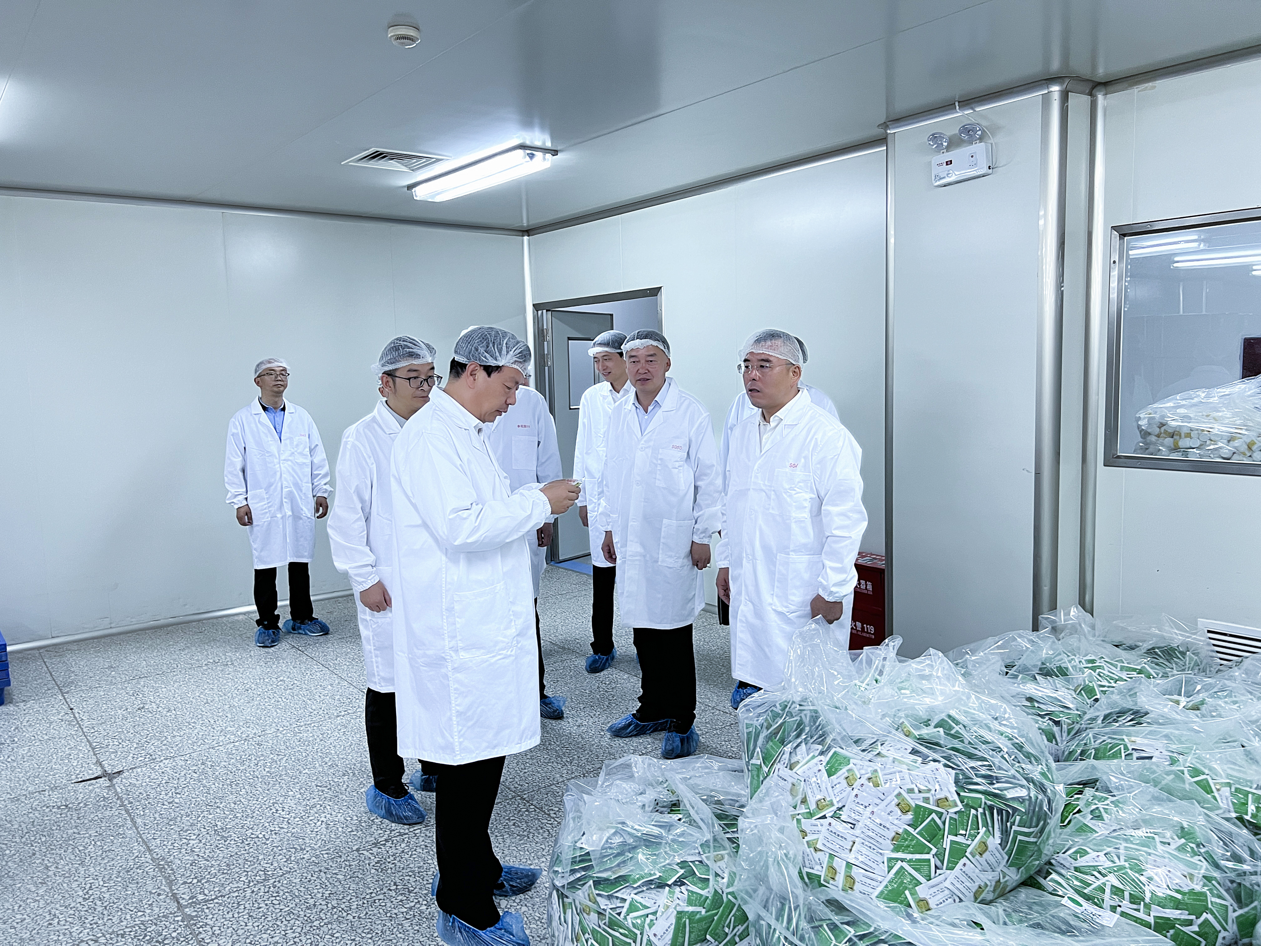甘肅省副省長陳得(de)信莅臨獨一味生(shēng)物制藥考察調研